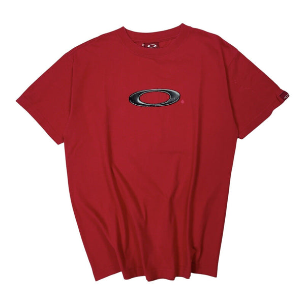 Vintage Oakley O Big Logo T-Shirt Y2K 90s Icon Red Graphic Tee Size Medium M