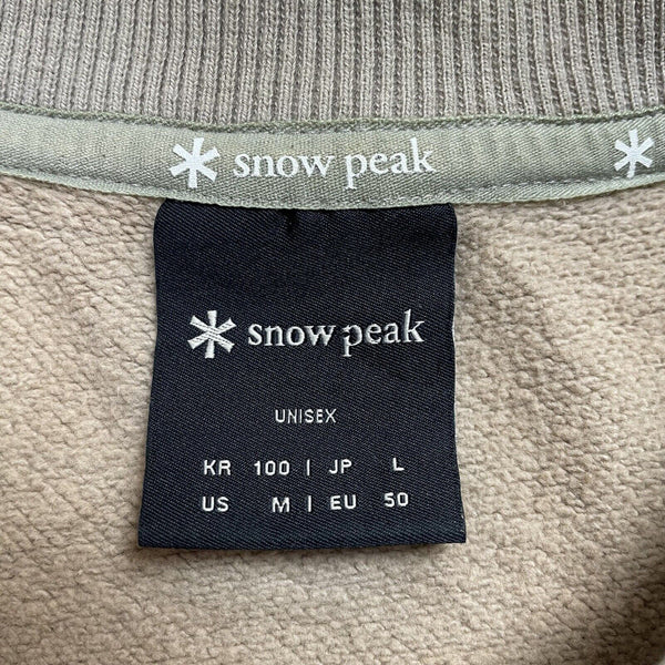 Snow Peak Spell Out Sweatshirt, Size Medium