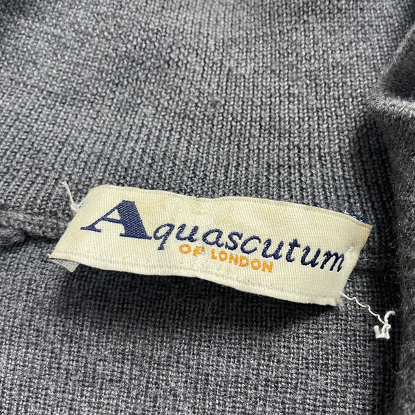 Aquascutum Check Cardigan Size Large Come Up Vintage