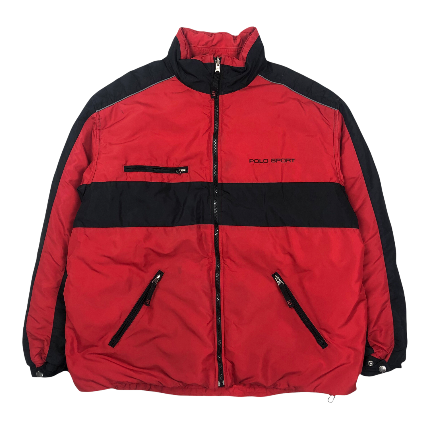 Vintage polo hot sale puffer jacket